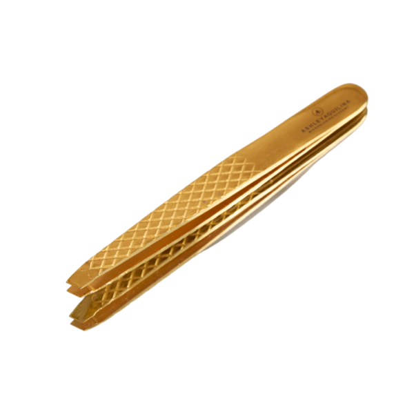 Ultra Precise Gold Tweezers white background